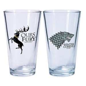 Dark Horse Comics Game Of Thrones Pint Glass Set Of 2 Stark & Baratheon - 1 of 4
