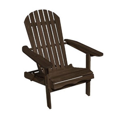 Royal Hampton Outdoor Adirondack Chair, Slatted Back, Weathered Gray Wood