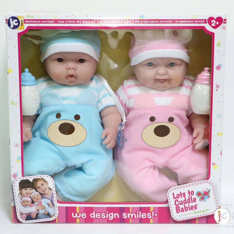 JC Toys Lots to Cuddle Babies 13&#34; Twin Dolls, 6 of 9