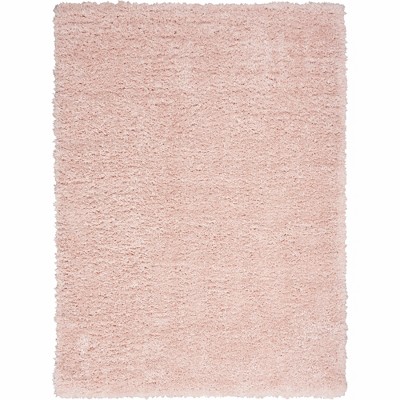 pink and beige rug