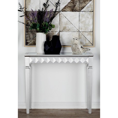 Glam Painted Wood And Mirror Console, How To Paint A Console Table White