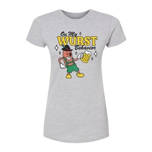 Women's - Instant Message - Wurst Behavior Fall Festival Fitted Graphic T-Shirt - 1 of 4