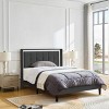 Full Size Bed Frame, Upholstered Platform with Headboard, Wooden Slats, Non-Slip and Noise-Free, No Box Spring Needed, Easy Assembly - 2 of 4