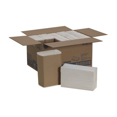 thumbnail image 2 of Pacific Blue Basic Single-Fold Paper Towels, 16 Packs Of 250 (4000 Towels Total), Unscented, 1-Ply 2 of 5