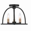 Crystorama Lighting Abbott 3 - Light Flush Mount in  Black - 2 of 4