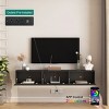 69'' Floating TV Stand Wall Mounted with 16 Color LED Lights, Modern Media Console for 65 Inch TV-3irtyhousy - 3 of 4