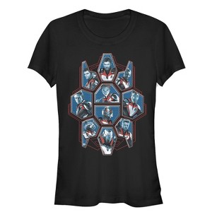 Juniors Womens Marvel Avengers: Endgame Hero Honeycomb T-Shirt - 1 of 3