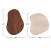 Storied Home Mango Wood Organic Shaped Cheese/Cutting Boards, Set of 2 - 2 of 3