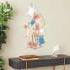 32"x19" Metal Turtle Swimming Wall Decor with Red Coral Accents - Olivia & May - 2 of 4