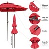 Yescom 10 ft 3 Tier Patio Umbrella with Crank Handle Push to Tilt Home Garden Red - 4 of 4