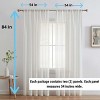 HLC.ME Penelope Faux Linen Textured Privacy Sheer Light Filtering Rod Pocket Curtains Panels, Set of 2 - 4 of 4