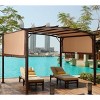 Tangkula 12' x 9' Pergola Kit Metal Frame Gazebo Canopy Cover Patio Shelter - 3 of 4