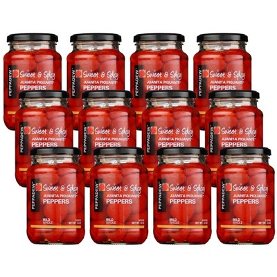 Peppadew Sweet & Spicy Juanita Piquante Peppers - Case of 12/14 oz