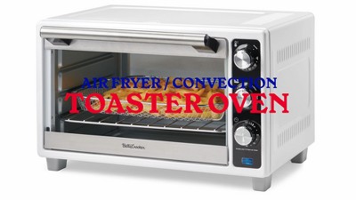 White Stainless Steel 6-Slice Air Fryer Convection Toaster Oven