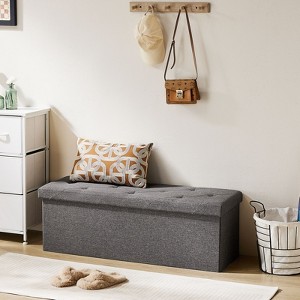 NicBex 30" Storage Bench Rectangle Ottoman with Storage Padded Seat Cushion Lounge Box for Bedroom, Entryway - 1 of 4