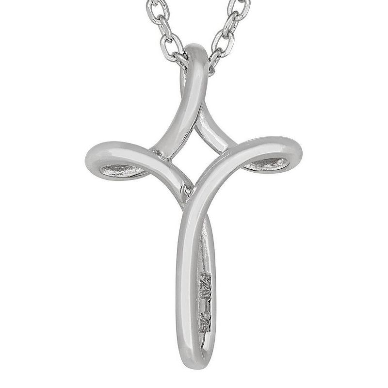 Designer Cross Pendant In Sterling Silver, 2 of 3