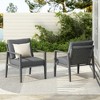 TiramisuBest Silver Aluminum Lounge Chair with Rope Accents & Cushions,Modern Indoor & Outdoor Seating (Gray/Silver+White) - 2 of 4