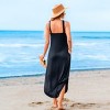 Women's Elegant Criss-Cross Halter Maxi Beach Dress - Cupshe - 4 of 4
