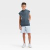 Boys' Fleece Sleeveless Cutoff Hoodie Sweatshirt - art class™ - 3 of 3
