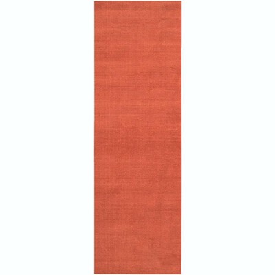 Mark & Day Rennes 2'6"x8' Runner Loomed Indoor Area Rugs Burnt Orange: Modern Wool Stripe, Stain-Resistant, Pet Friendly
