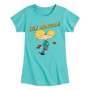 Girls' - Hey Arnold! - Cool Arnold Fitted Short Sleeve Graphic T-Shirt - 1 of 4