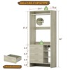Aheaplus 30'' Freestanding Closet Organizer with Hanging Rods and Drawers, Closet System with Storage Shelves - 3 of 4