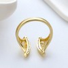 Window Pattern Adjustable Ring for Women Cz Gold Plated Ginger Lyne Collection - 3 of 4