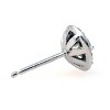 Pompeii3 3/4ct Halo Diamond Studs 14k White Gold 6.2mm wide - 3 of 4