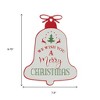 HomeRoots 10" X 8" White Red And Green Metal Christmas Bell Hanging Wall Decor - 3 of 4