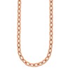 Chisel Stainless Steel Polished Rose IP-plated 16" Plus a 2.5" Extension Cable Link Necklace - 3 of 4
