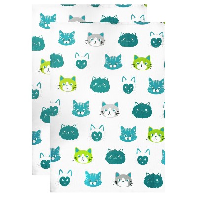 Embroidered Gray Cat & Cats 3 Kitchen Towel Set – The Good Cat Company