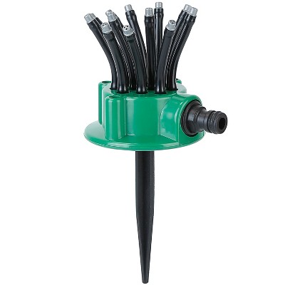 iMountek"360° Flexible Lawn Sprinkler with 12 Tubes for Efficient Garden Irrigation & Watering System"Green&Black
