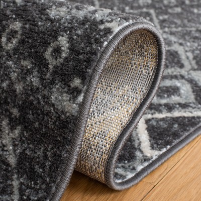 Amsterdam Dark Grey and Light Grey Geometric Area Rug