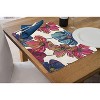 KOVOT Floral Placemat Set of 4 for Indoor or Outdoor Dining | Summer Spring Fall Flower Design 17" x 13" Table Decor | Purple/Blue - 4 of 4