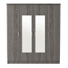 YOOCOZZ Modern 4-Door Freestanding Wardrobe with One Lockable Drawer and 2 Full-Length Mirrors - 2 of 4