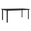 vidaXL Patio Outdoor Dining Table with Glass Top Porch Garden Furniture Steel - 2 of 4