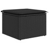 vidaXL 11 Piece Patio Sofa Set with Cushions Black Poly Rattan - 3 of 4