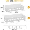 Attop 4-Pack White Magnetic Refrigerator Spice Racks – Removable Shelf Organizer with 4 Hooks for Kitchen/Oven - 2 of 4