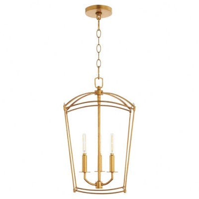 Quorum Lighting Mantle 3 - Light Chandelier in  Gold Leaf