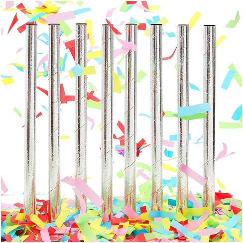 Colorful Confetti Wands 8 Pack Biodegradable Tissue Paper For