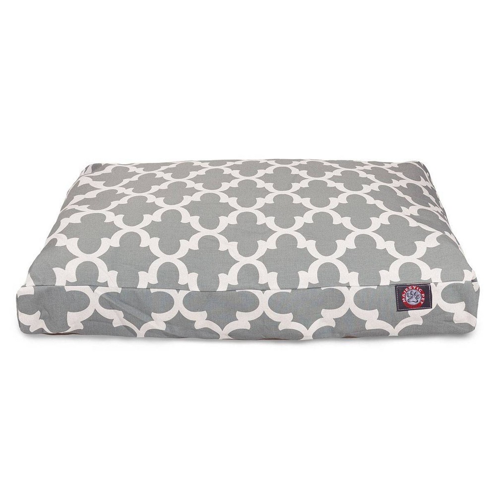 Photos - Bed & Furniture Majestic Pet Trellis Rectangle Dog Bed - Gray - Large - L 