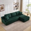 106" Modular Sectional Sofa, Cloud Sectional Couch with L-Shape Chaise/Deep Seat/Armrest/Plush Corduroy Fabric, No Assembly Required, Space-Saving - 2 of 4