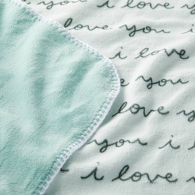 Plush Baby Blanket - I Love You Script - Cloud Island&#8482;