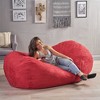 COWLOWN Cylindrical Bean Bag Chair, Removable Washable Cover for Living Room, Bedroom - 3 of 4