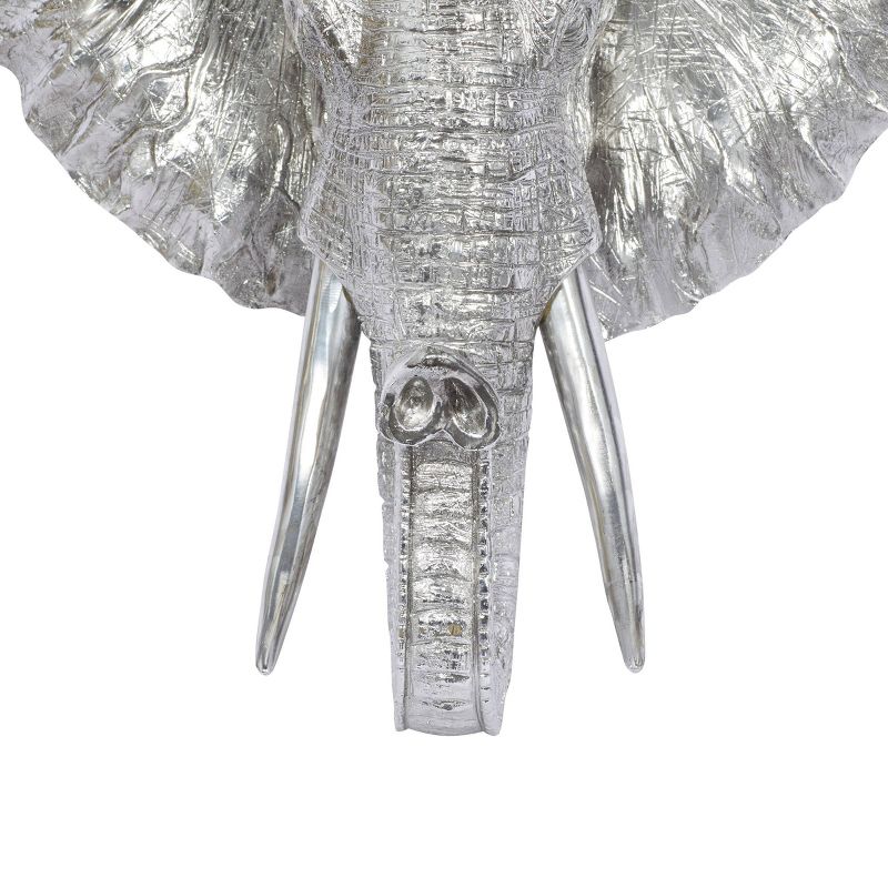 Eclectic Polystone Elephant Wall Decor Silver - Olivia &#38; May, 5 of 18