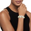 Ross-Simons 3.00 ct. t.w. White Topaz and Multicolored Enamel Butterfly Bangle Bracelet in 18kt Gold Over Sterling - 2 of 4