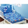 EVERYDAY KIDS Toddler Fitted Sheet and Pillowcase Set - Outer Space Adventures - Soft Breathable Microfiber Toddler Sheet Set - 3 of 4
