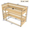 KWPZQEB Bunk Bed, Kids Solid Wood Bed Frame with Ladder and Guardrail, Wooden Slats, Space Saving, No Box Spring - 4 of 4