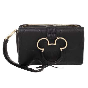 Disney Mickey Mouse Classic Silly Mickey Face Adult Black Crossbody Mini  Messenger Bag : Target