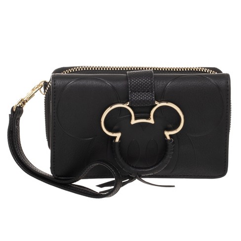 Disney X Coach Large Wristlet 30 with Villain Motif Gold Black